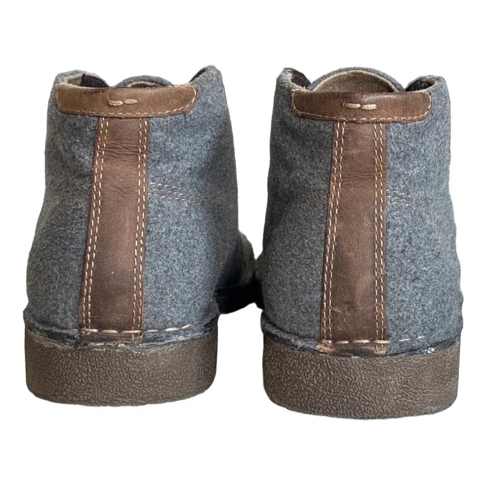 J. Murphy Johnston & Murphy Men Grey Wool Chukka Boots Size 9.5 M Preppy Neutral